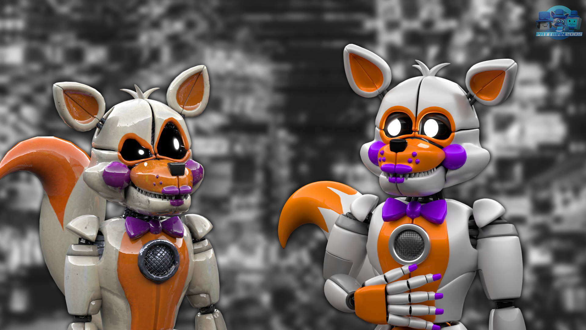 Lolbit And Funtime Foxy! (FNAF/Blender) by Pattman2005 on DeviantArt