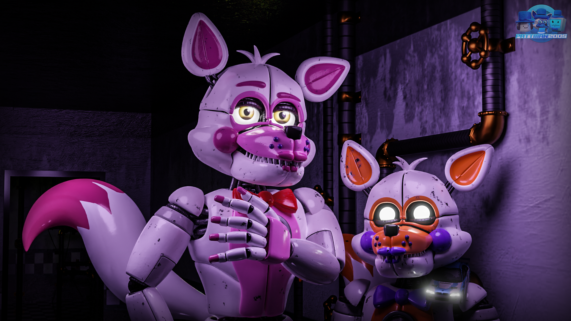 Lolbit And Funtime Foxy! (FNAF/Blender) by Pattman2005 on DeviantArt