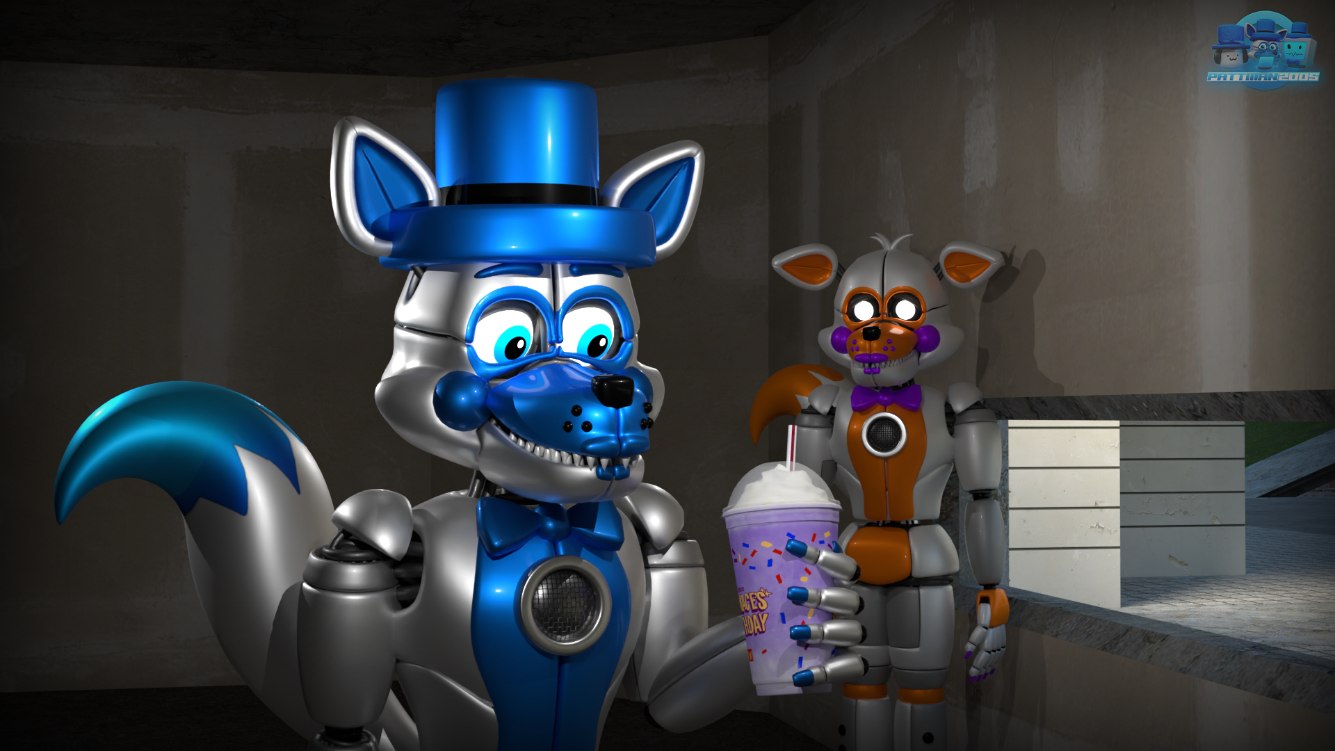 Lolbit And Funtime Foxy! (FNAF/Blender) by Pattman2005 on DeviantArt