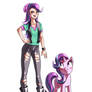 Starlight Glimmer human and pony form