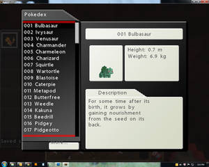 Custom Pixelmon Pokedex interface