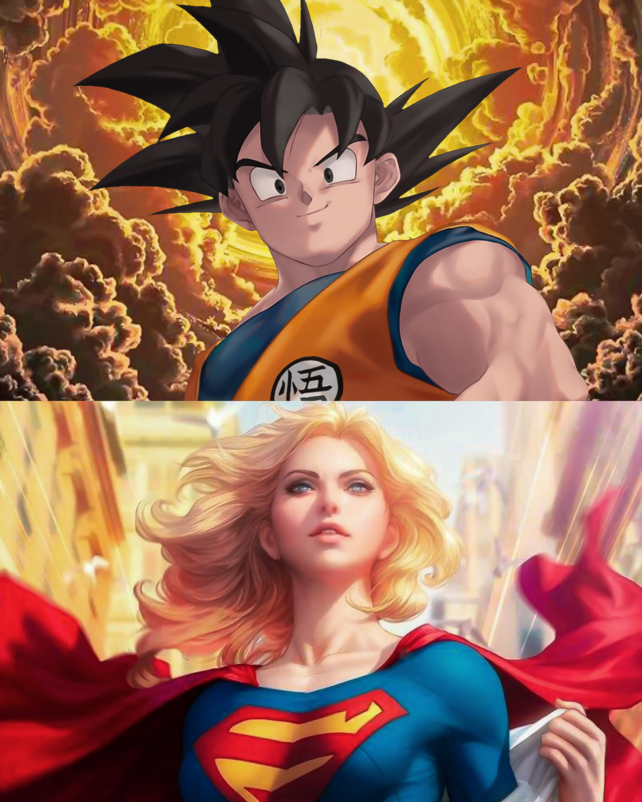 Goku and Supergirl by SatZBoom on DeviantArt