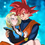 Goku and Android 18