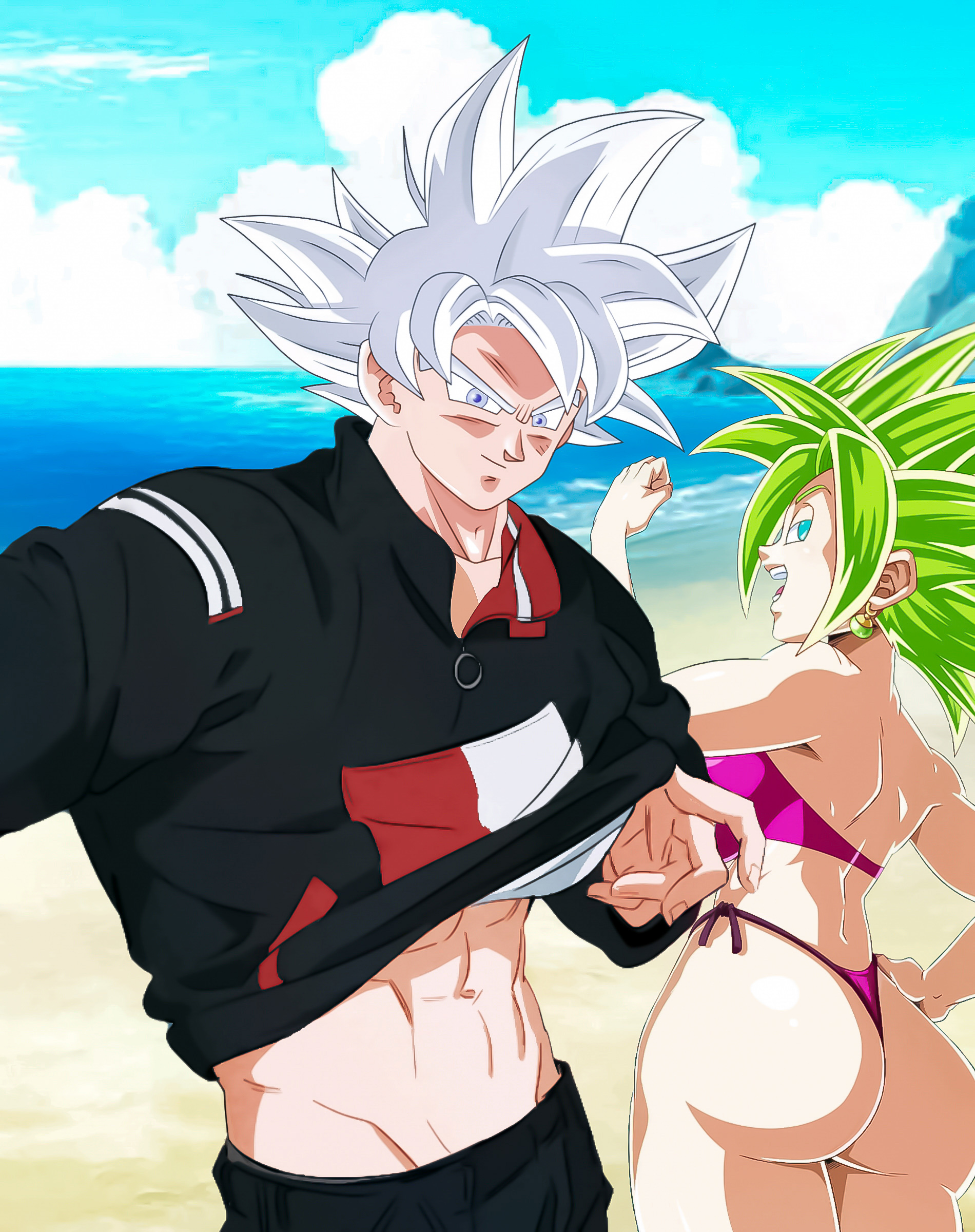 Goku and Kefla by SatZBoom on DeviantArt