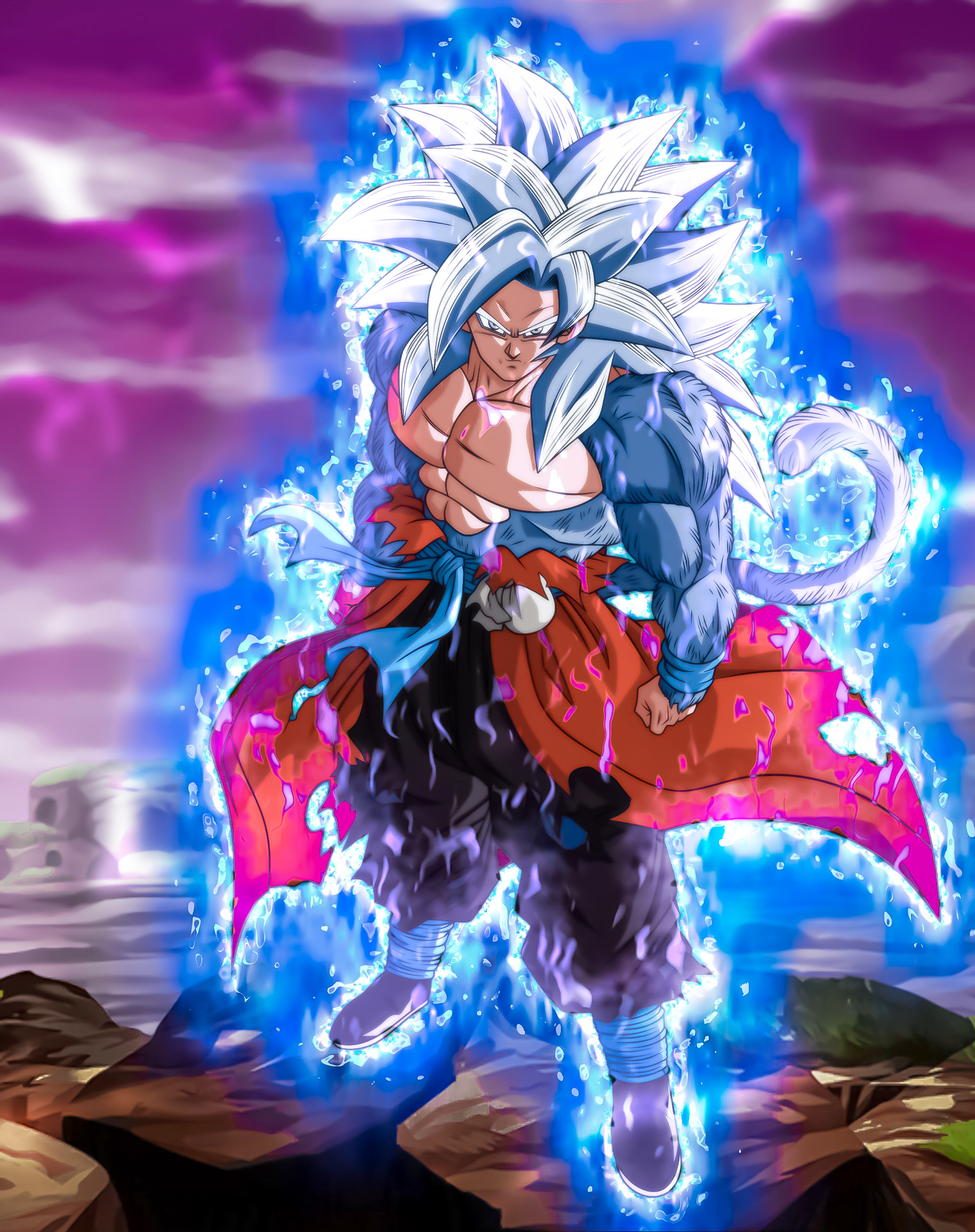 Ultra Instinct SSJ5 Goku by sainikaran9999 on DeviantArt