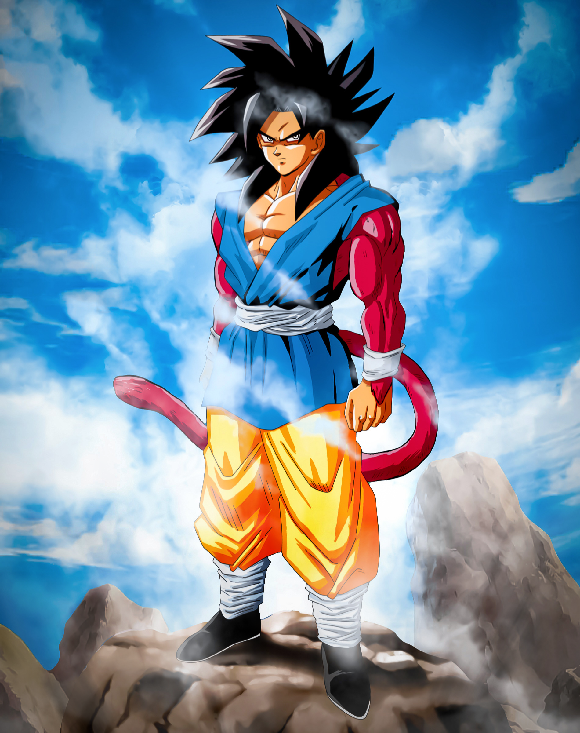 Goku super saiyan 4 by zignoth on DeviantArt