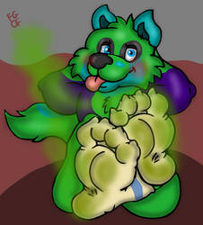 Zody Wolfs Smelly Paws (sock Version) by Coolfruits