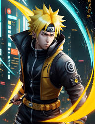 Uzumaki Naruto I cyberpunk style