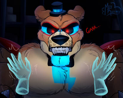 EVIL GLAMROCK FREDDY 1/2 FNAF HW2 FANART