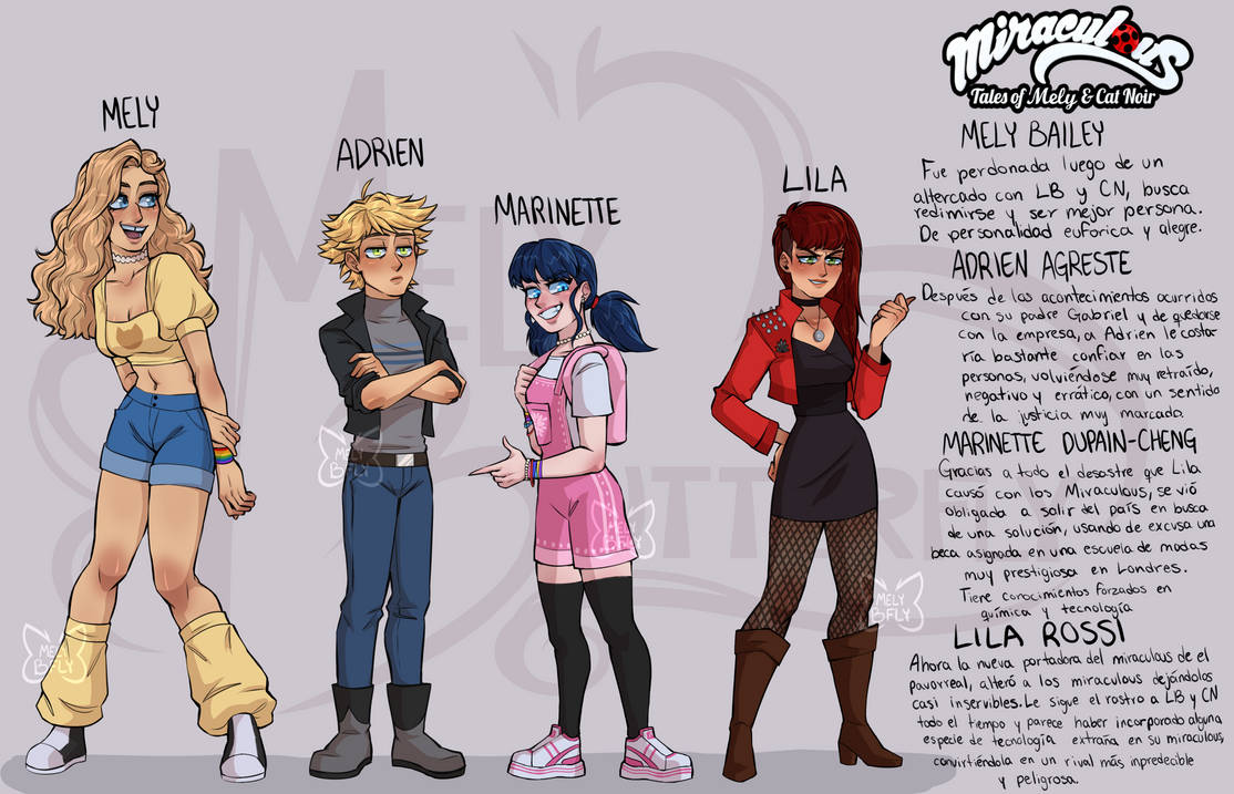 MIRACULOUS LADYBUG AU 1/2 REFERENCE SHEET by MelyButterfly on DeviantArt
