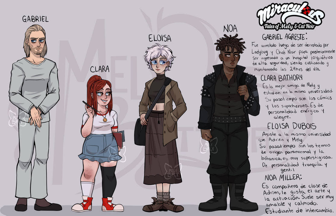 MIRACULOUS LADYBUG AU 2/2 REFERENCE SHEET by MelyButterfly on DeviantArt