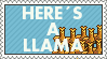 Llama song stamp