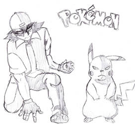 Ash and Pikachu Sketch