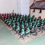 Braunland Militas advance in column
