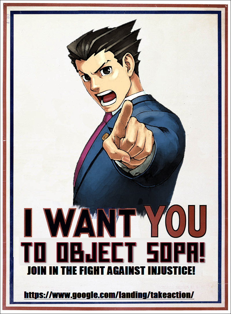 STOP SOPA! Phoenix Wright Edition