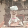 Swedish chef preparing feet