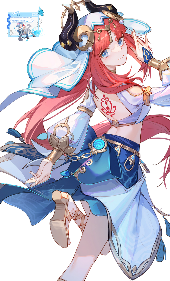 Nilou Genshin Impact render by Akirawa-chan on DeviantArt