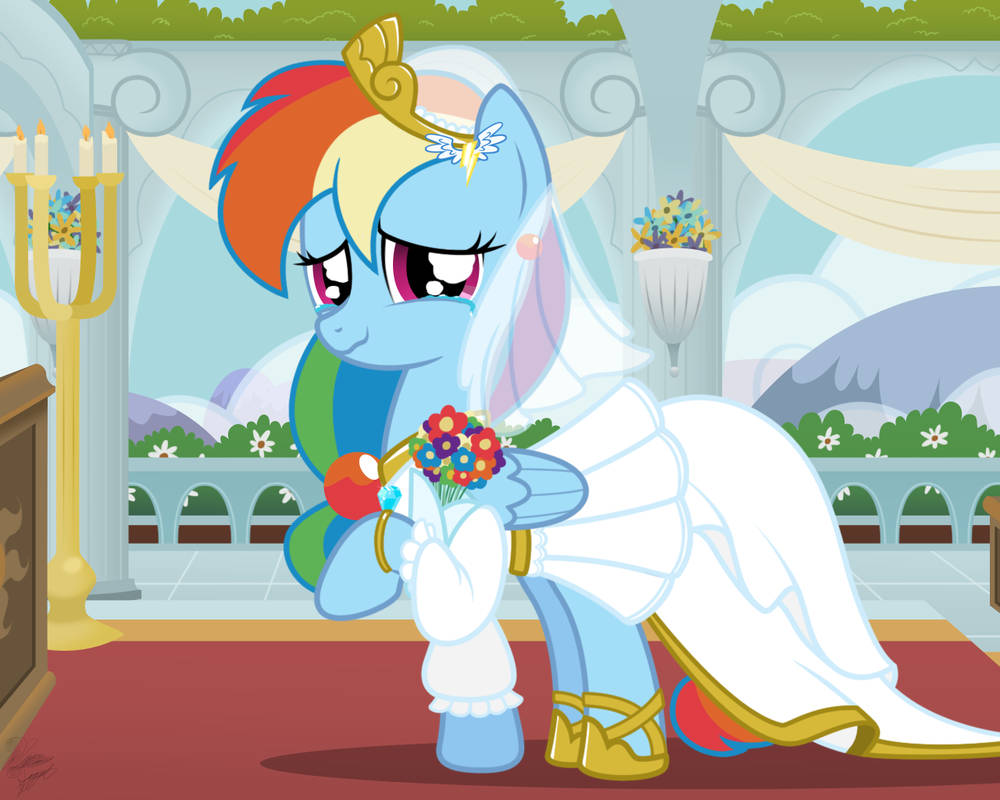 Свадьба литл пони. Рейнбоу Дэш в свадебном платье. Радуга Дэш на свадьбе. МЛП Рейнбоу Дэш в платье. Пони свадьба.