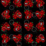 'Stained Glass Rose Heart' Pattern Design