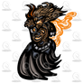 'TERRAN The Amber Djinn' TCG Creature Design