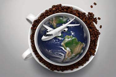 Plane earth as a coffee cup