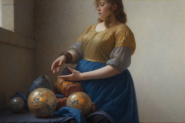 Milkmaid with globes