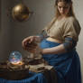 Pregnant Milkmaid with Glass Globe