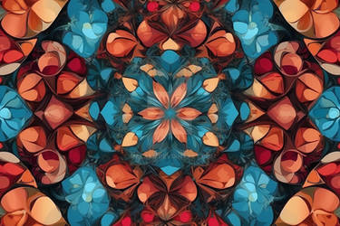 Kaleidoscope fractal pattern