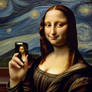 Mona Lisa Starry Night Selfie