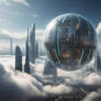 futuristic orb city