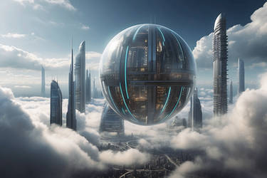 futuristic orb city