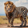 Zebra Striped Lion