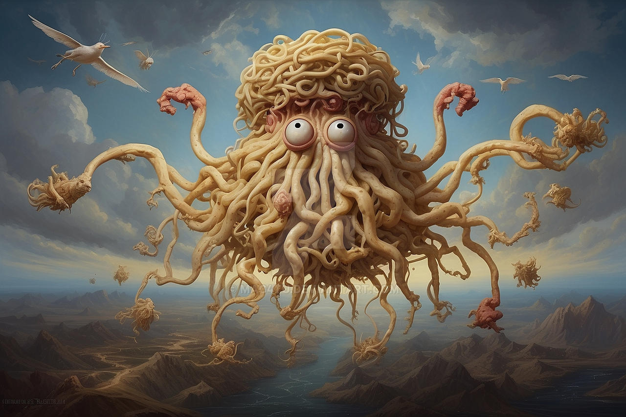 Spaghetti Monster Code Great Flying Spaghetti Monster by mac4tu on DeviantArt