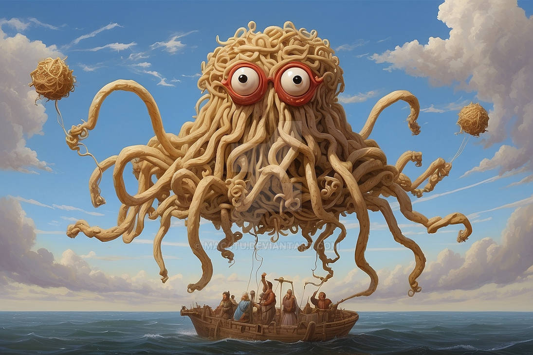 Spaghetti Monster Code Great Flying Spaghetti Monster by mac4tu on DeviantArt