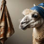 Llama with Blue Kerchief