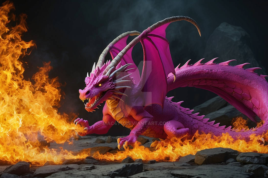 Magenta Dragon Rampant by mac4tu on DeviantArt
