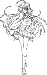 Rias Gremory Lineart