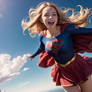 Supergirl flying