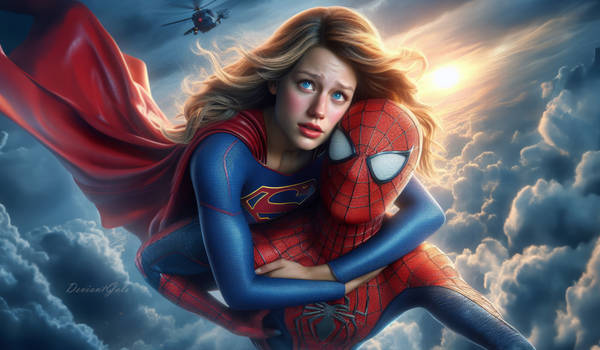 Supergirl and Spiderman