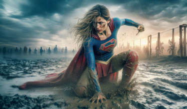 Supergirl in combat