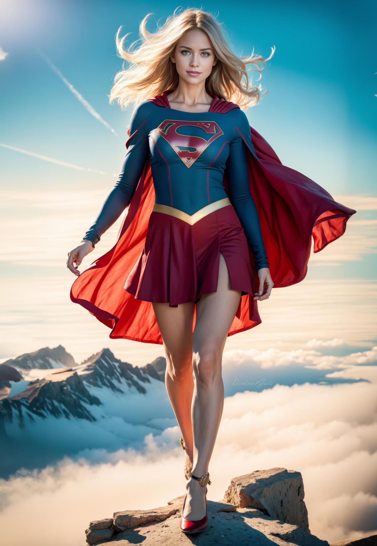 Supergirl flying by DeviantGals on DeviantArt