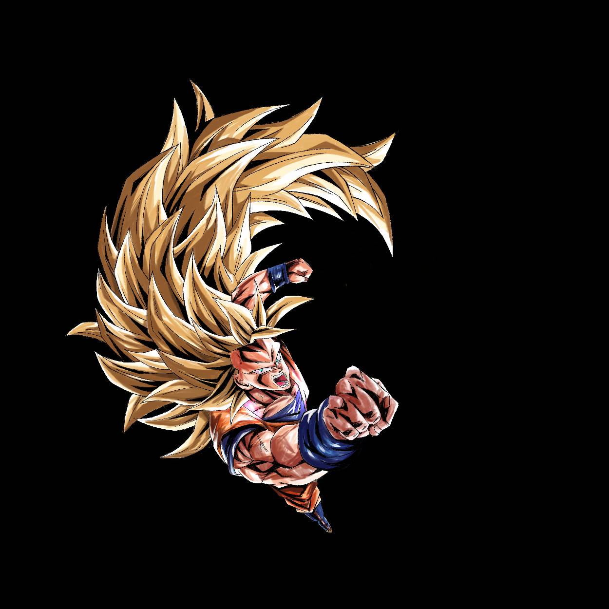 Goku SS3 Dragon Fist render 1 by giftdraws17 on DeviantArt
