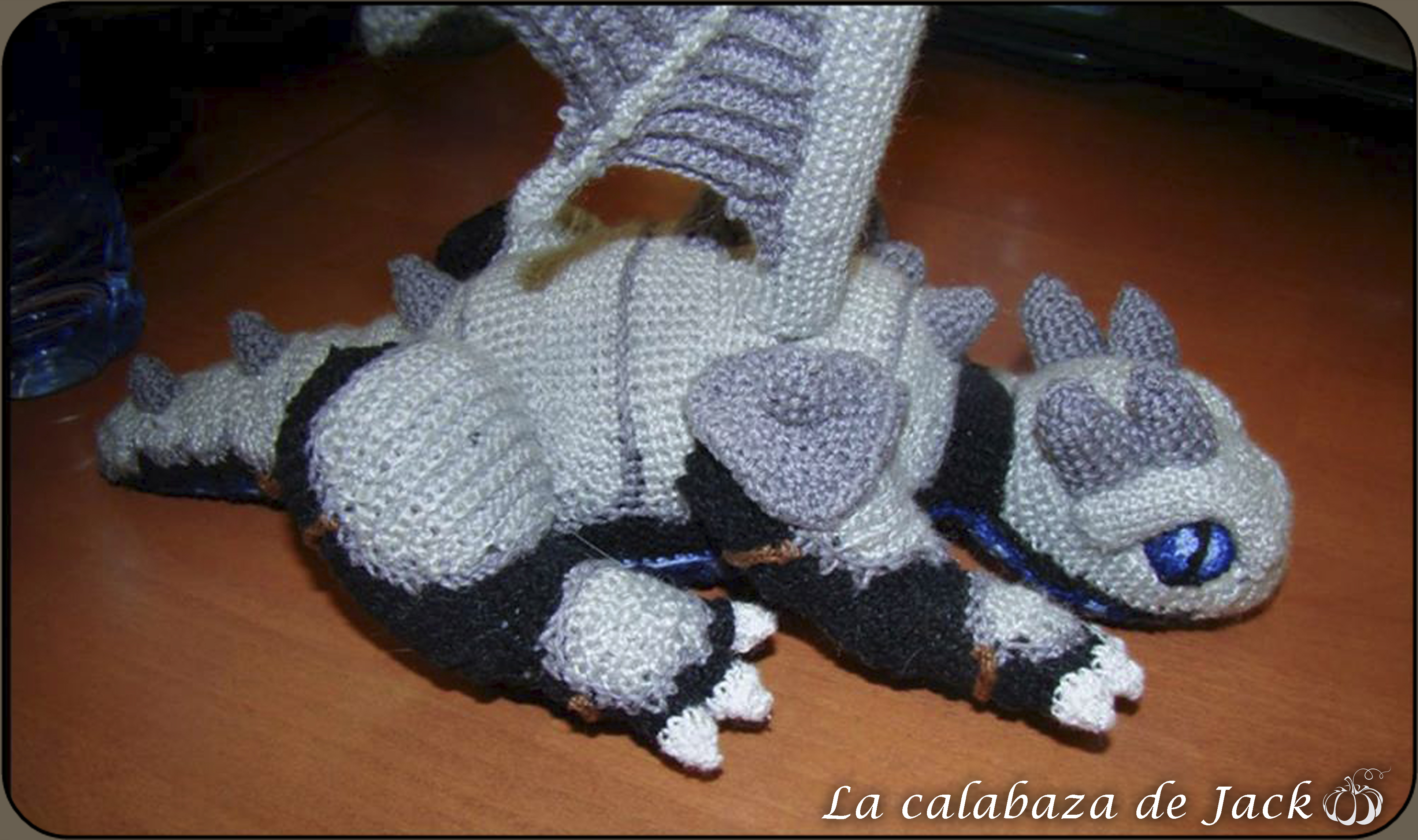 Crochet dragon with armor