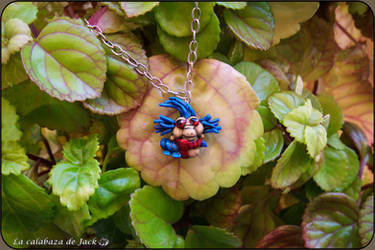 Labyrinth worm necklace