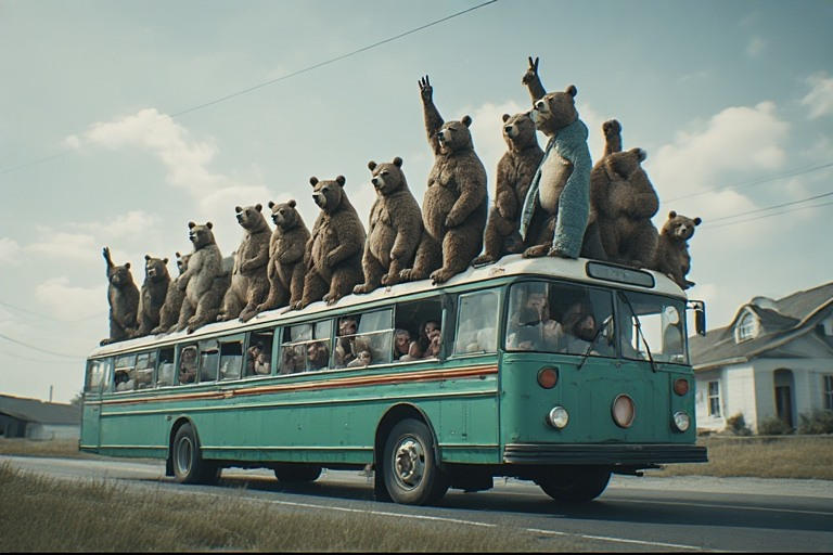 Bear Riding Bus Bears bus trip by hapax0 on DeviantArt