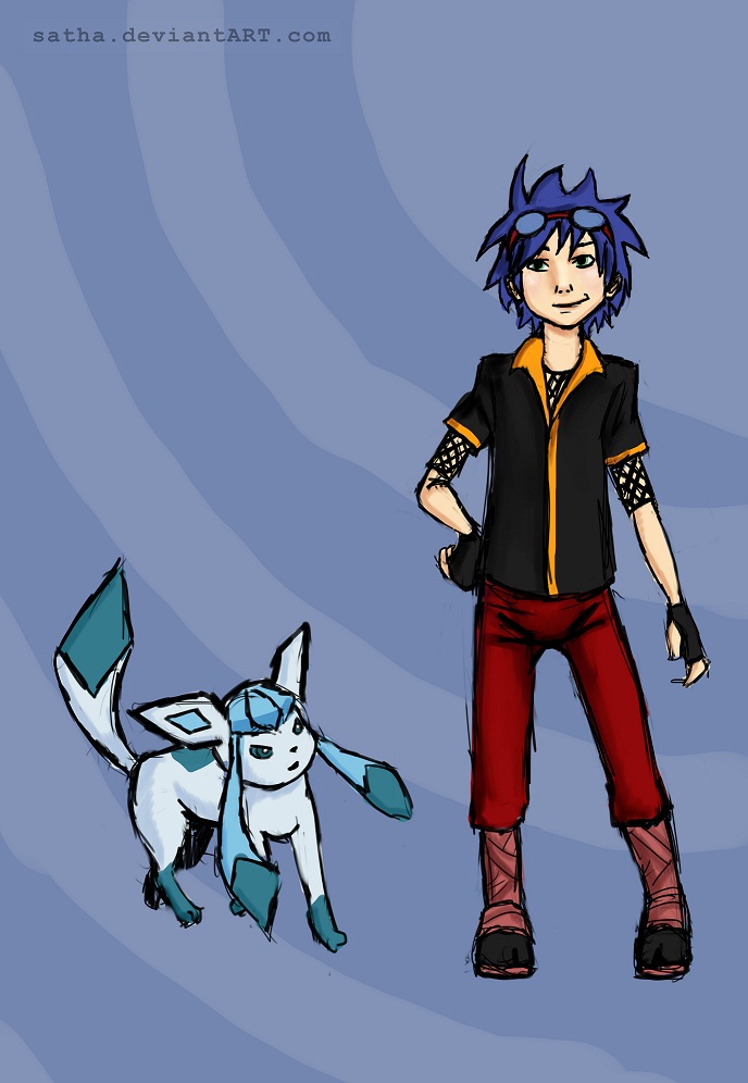 Zackary Trainer with Glaceon