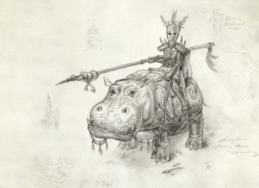 Ethiopian heavy cavalry, XIVc.