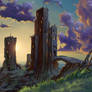Sunset over the Nimhraed Keep