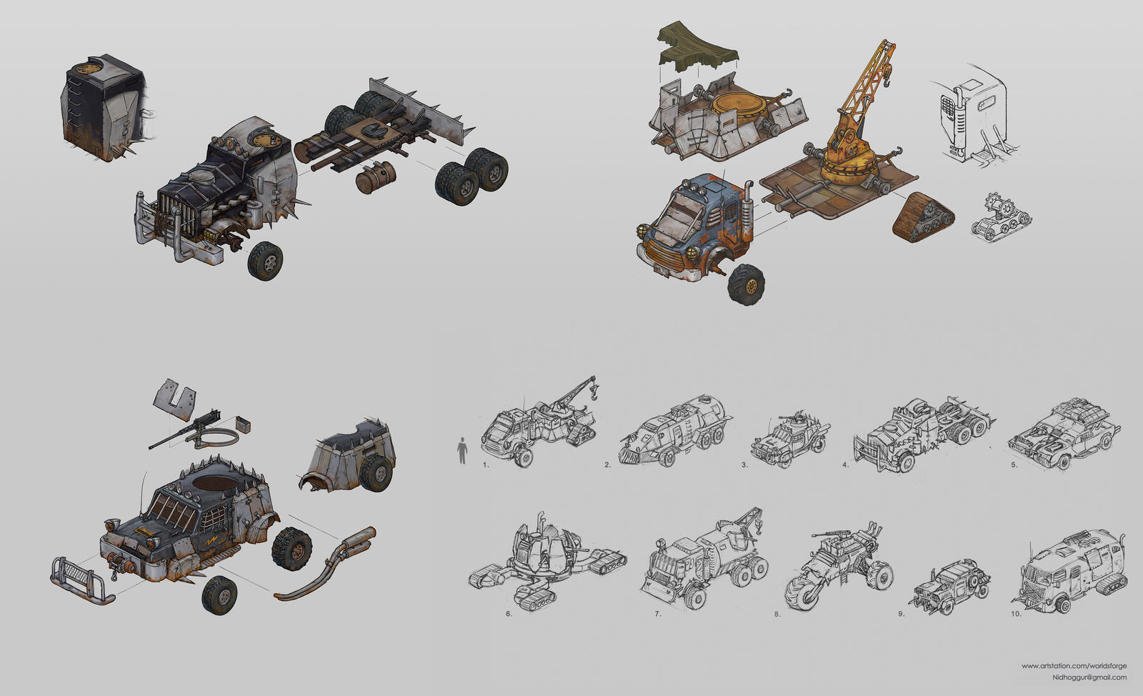 Post-apocalyptic vehicle concepts