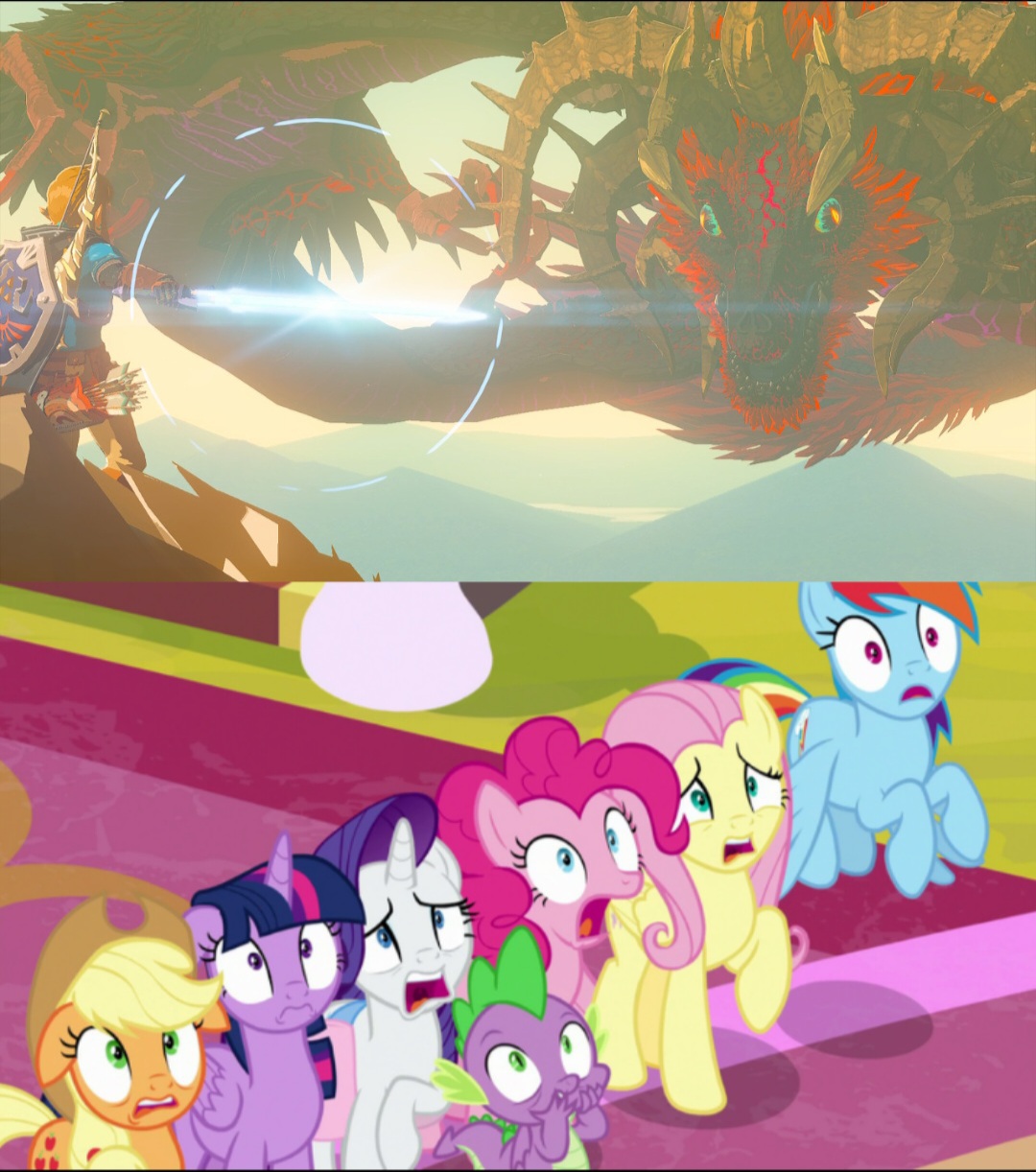 Mane 6 scared about Link fighting the Demon Dragon by SonicslendrinaLyd ...
